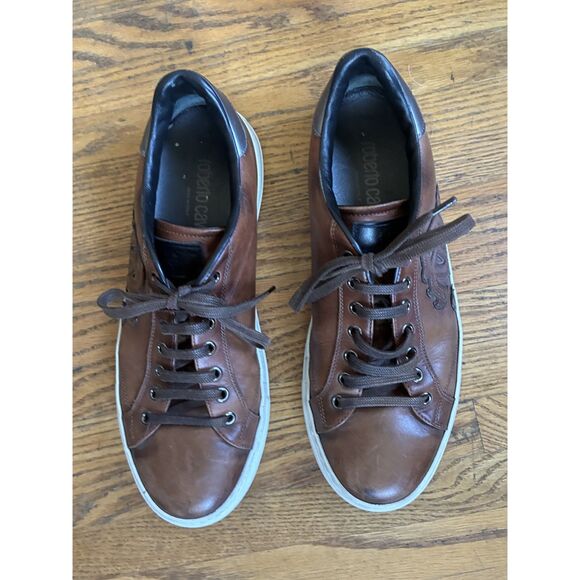 ROBERTO CAVALLI Brown Lace Up Sneaker Shoes  Mens Size EU 41  US 8.5 main image 5